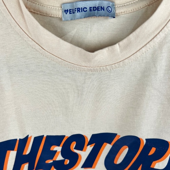 Aelfric Eden Graphic Rugrats Reptar T-Shirt, Tan/Beige Color, Sized Large - Picture 2 of 3